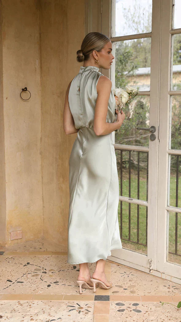 Olivia | Elegancka Satynowa Sukienka Maxi