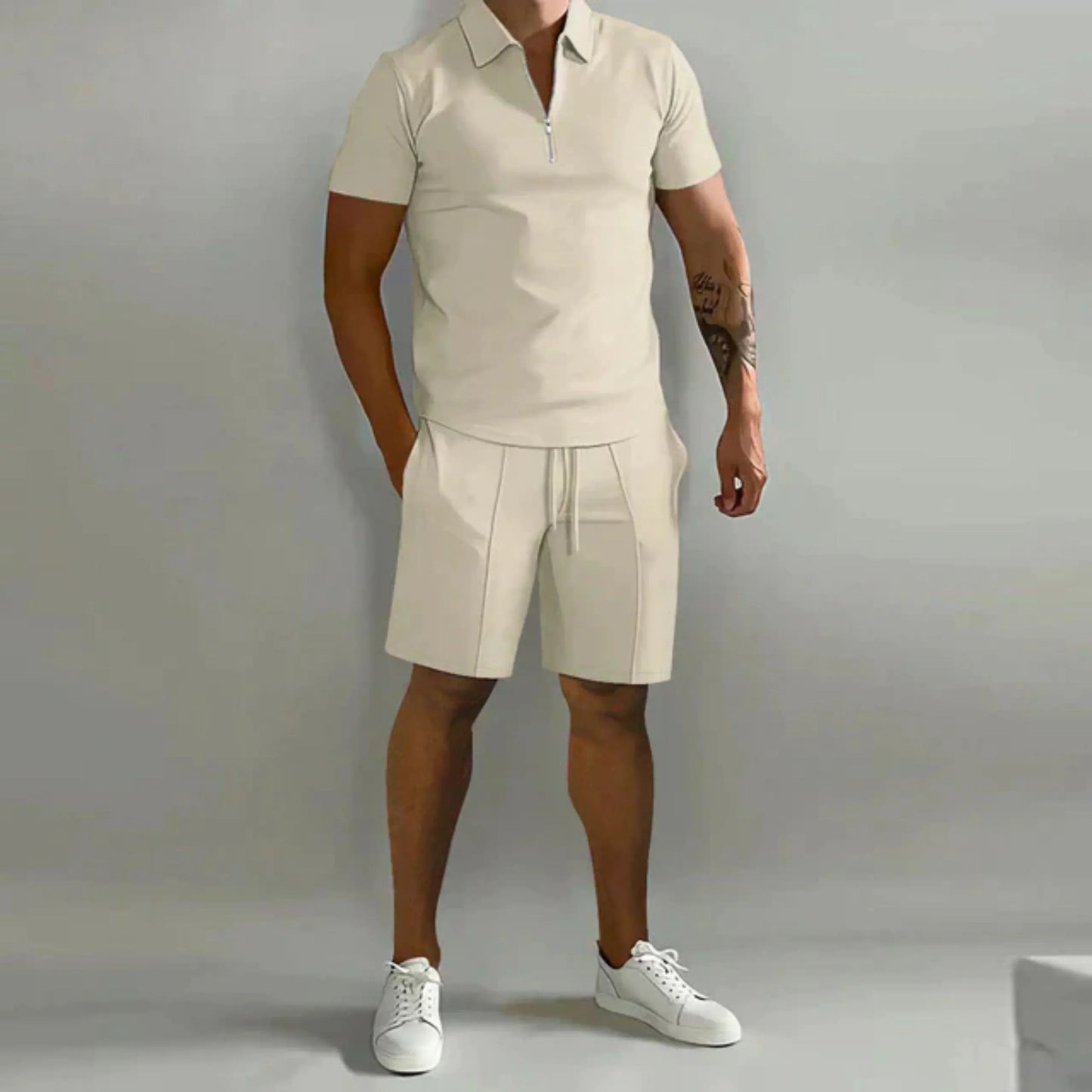 Pánský polo s límečkem a šortky set | Lehkost letní komfort
