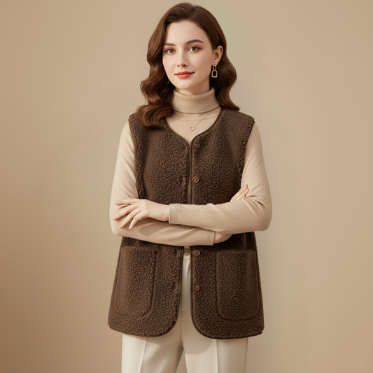 Chaleco polar para mujer sin mangas