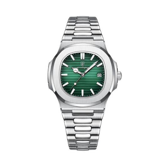 Bruno | Geneva reloj clásico plateado (resistente al agua)