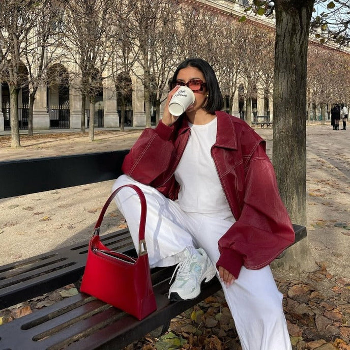 Oversized Bomber Jacket for Women