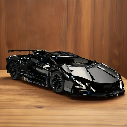Kit para Construir un Supercoche Negro | Kit para Modelo de Coche de Carreras