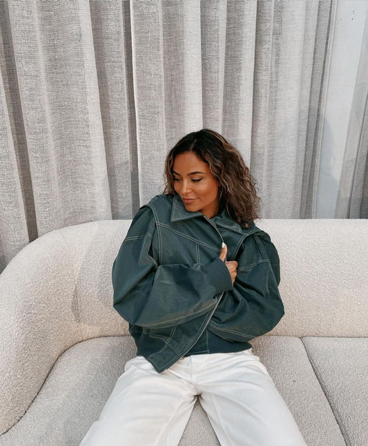 Chaqueta bomber oversize para mujer