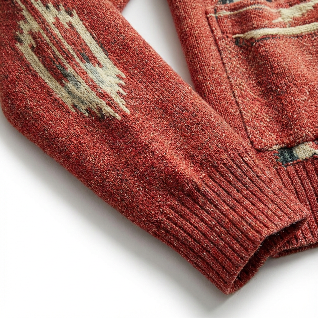 Pánský pletený kardigan z žakárového úpletu | Zapínání na knoflíky vpředu, elegantně ležérní vrstva