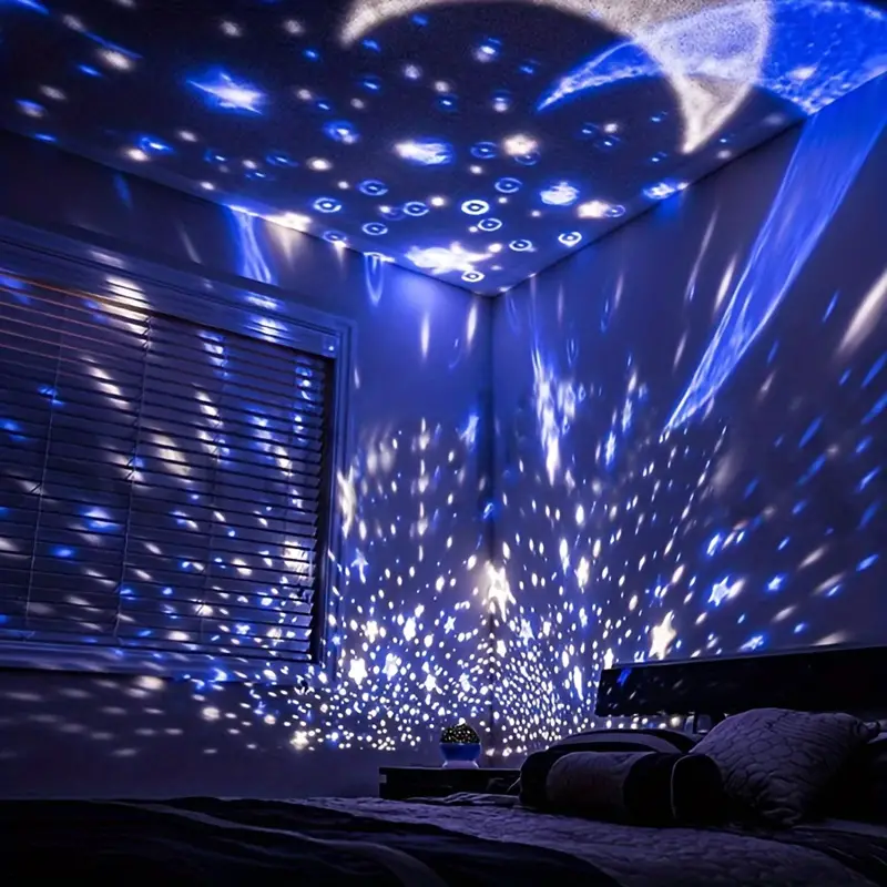 Lampka Nocna Projektora Gwiazdowego | Lampa do Sypialni Dziecięcych