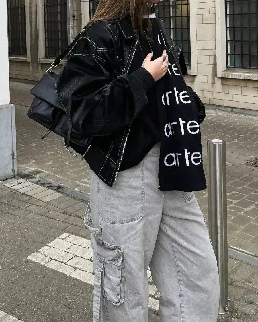 Oversized Bomber Jacket for Women