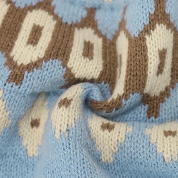 Women's Sky Blue Nordic Sweater | Relaxed Fit