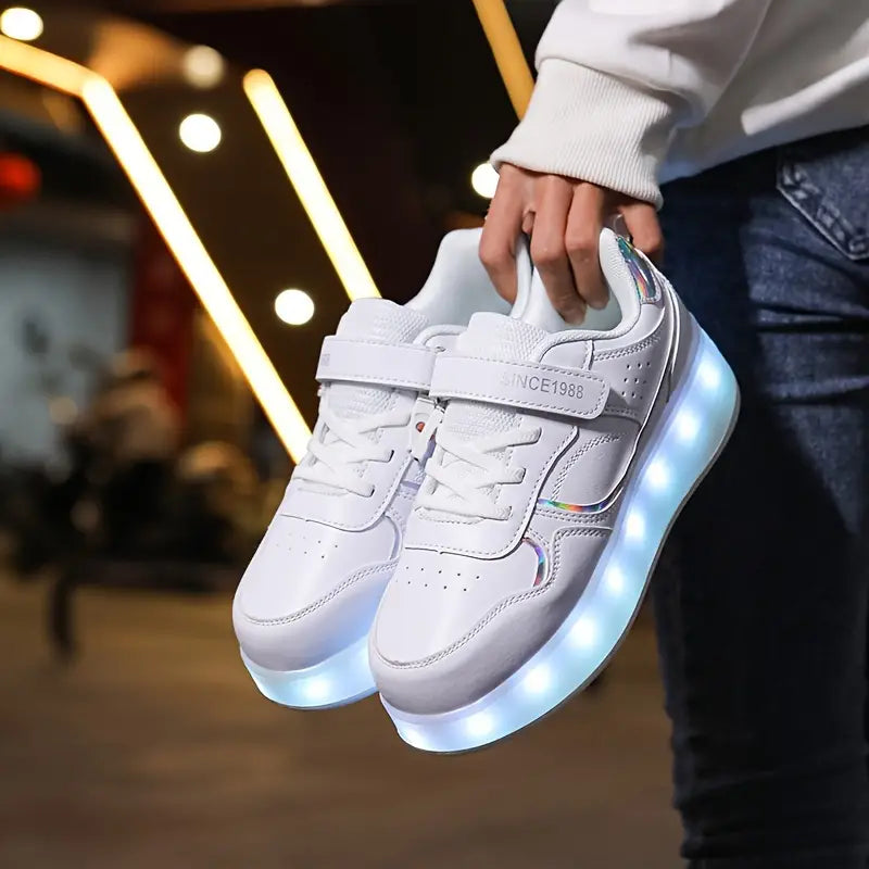 Buty na Rolkach | Popularne Trampki z Kółkami i Swiatłami LED dla Dzieci