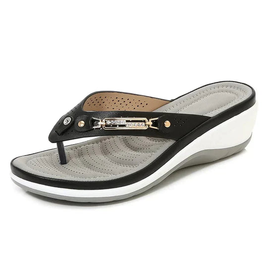 Zapatillas ortopédicas para mujer tipo chanclas | Sandalias para caminar con suela blanda