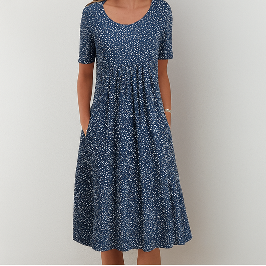 Vestido de verano con volantes y flores para mujer | Estilo vintage
