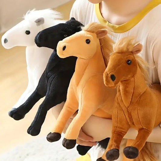 Niños Caballo de Peluche Animal de Peluche | Juguete Suave y Acogedor de Caballo