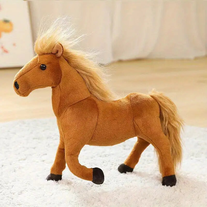 Niños Caballo de Peluche Animal de Peluche | Juguete Suave y Acogedor de Caballo