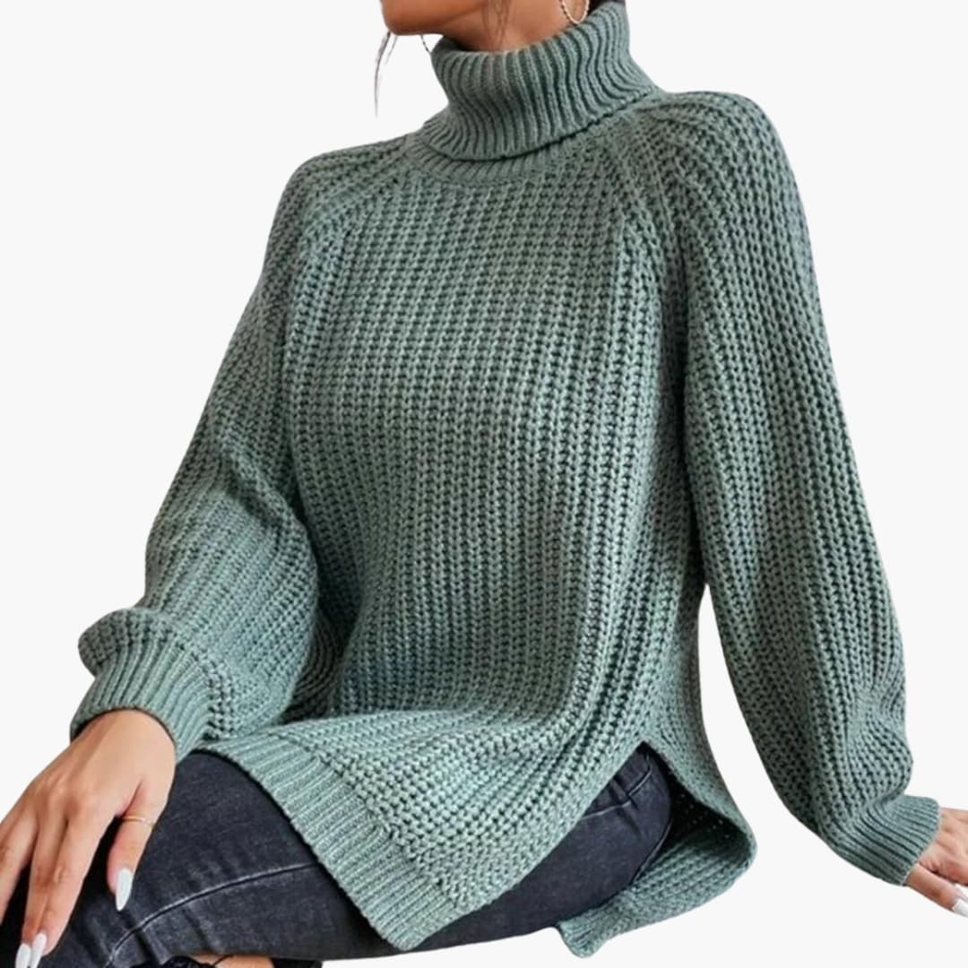 Dámský svetr s rolákem v oversize stylu | Pohodlný střih