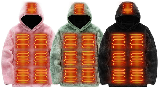 Sudadera Polar Eléctricamente Calefactable | Suéter Acogedor de Invierno
