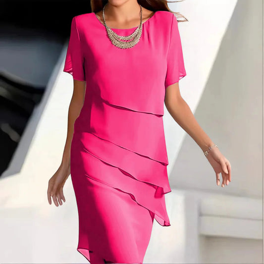 Vestido Midi de Estilo Chifón para Mujer | Luks Ocasiones para Usar