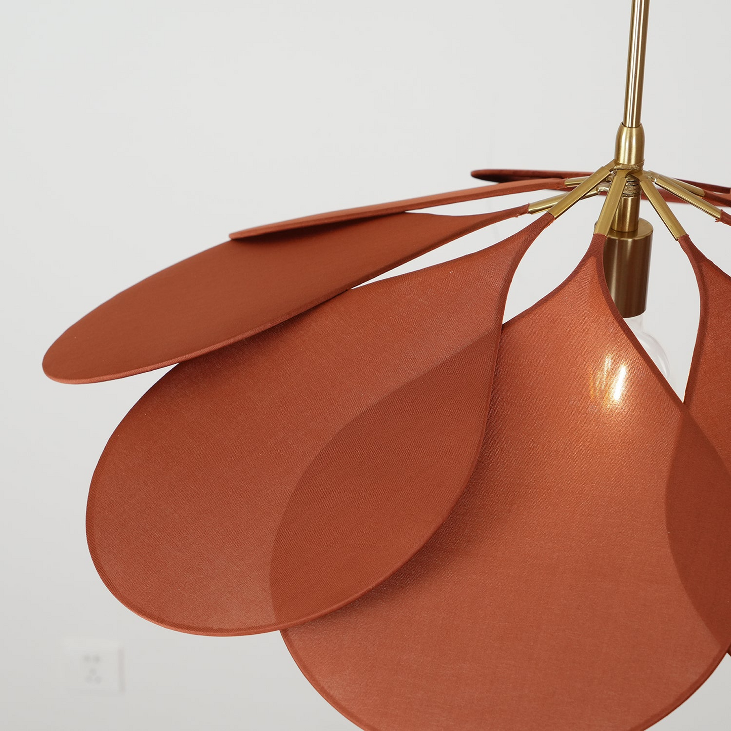 Vintage Style Floral Fabric Hanging Lamp