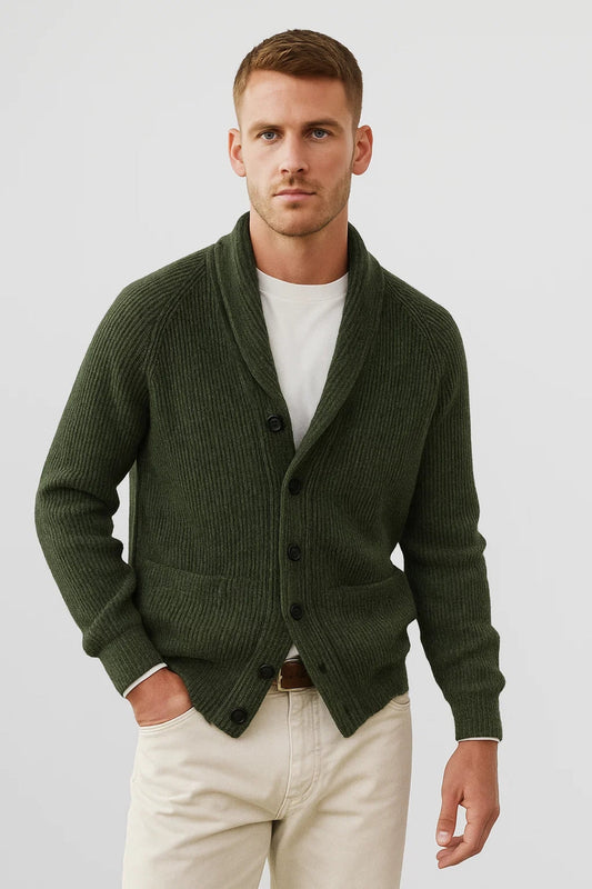 Chaleco para Hombre con Cuello de Bufanda y Botones | Corte Cómodo