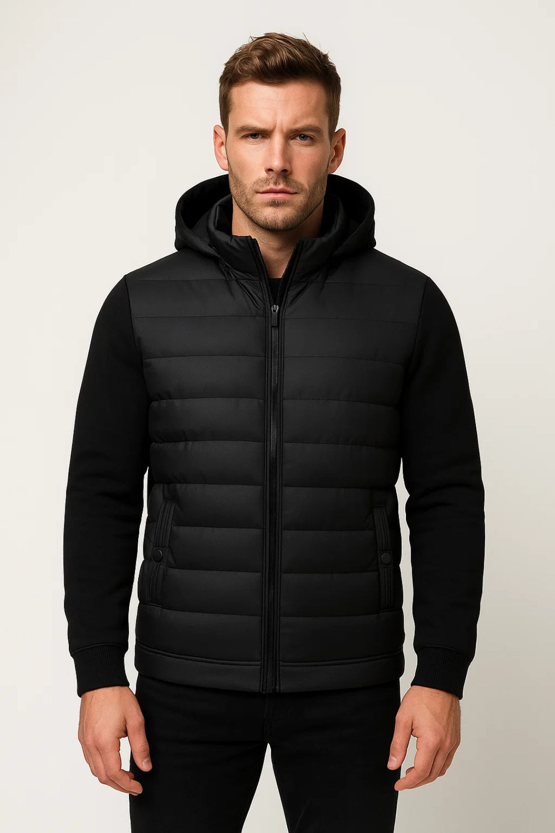 Men's Quilted Jacket with Hood | Comfortable Casual Outerwear