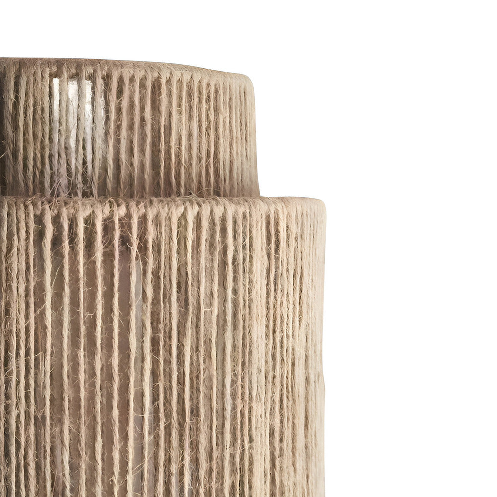 Boho Wall Decoration | Rattan Lampshade with Hemp Rope