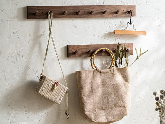 Organizador de pared hecho a mano para el recibidor en estilo japonés