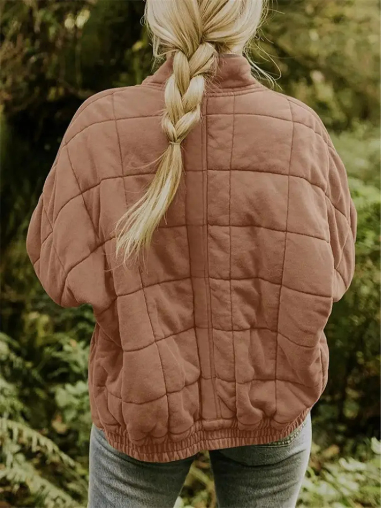 Elegant quilted winter jacket for women