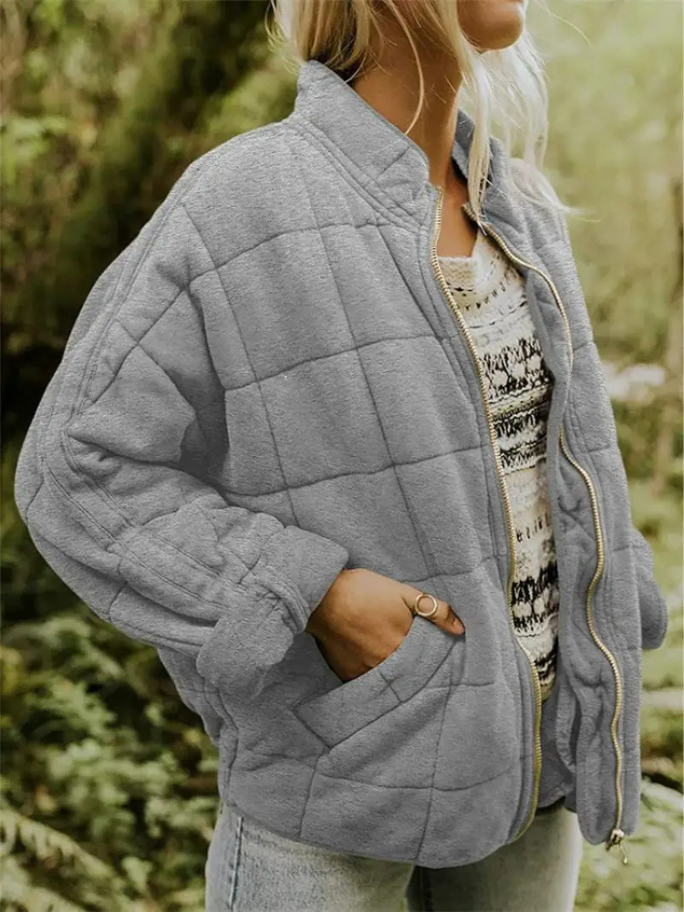 Elegant quilted winter jacket for women