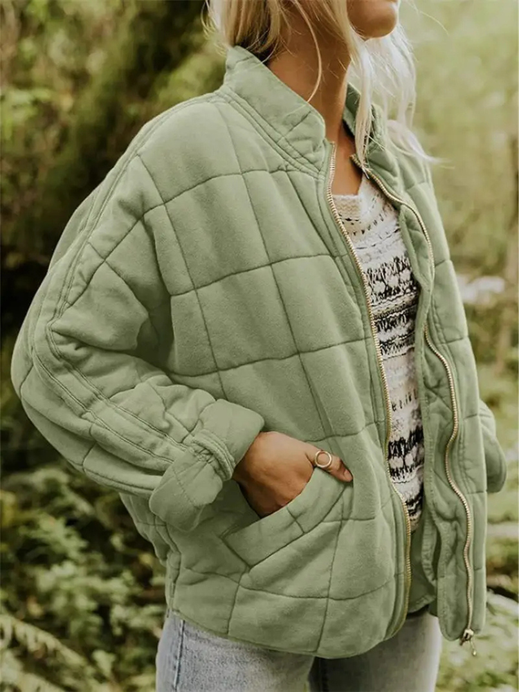 Elegant quilted winter jacket for women