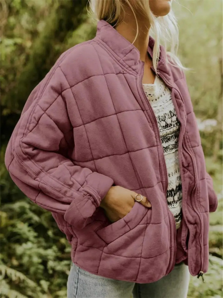Elegant quilted winter jacket for women