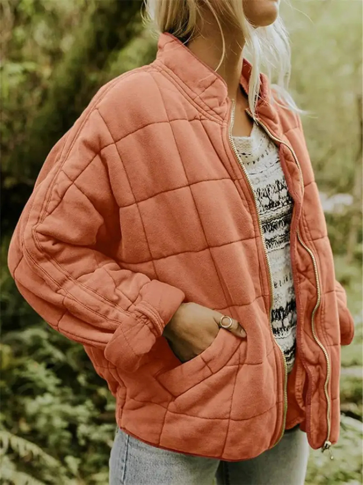 Elegant quilted winter jacket for women