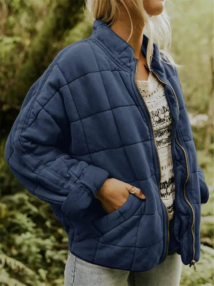 Elegant quilted winter jacket for women