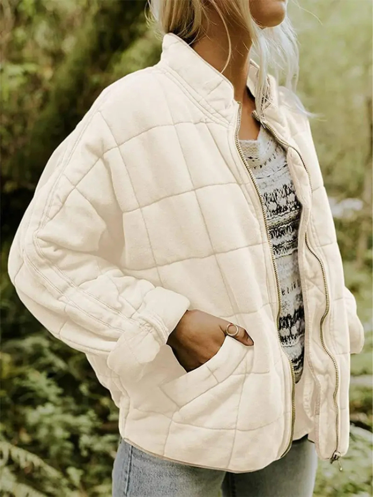 Elegant quilted winter jacket for women