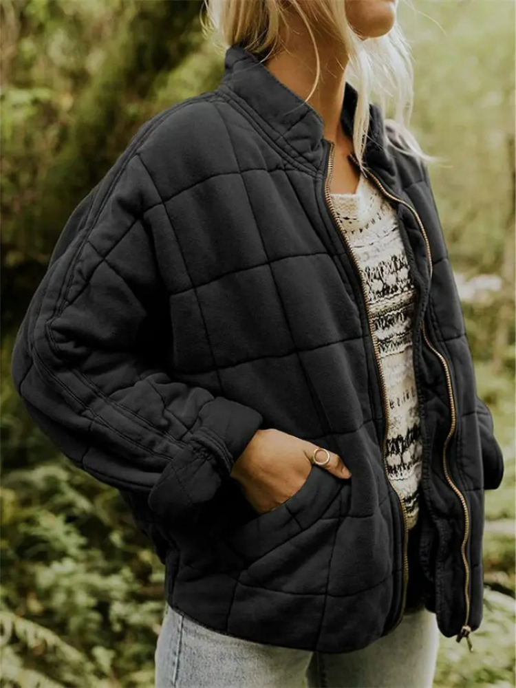 Elegant quilted winter jacket for women
