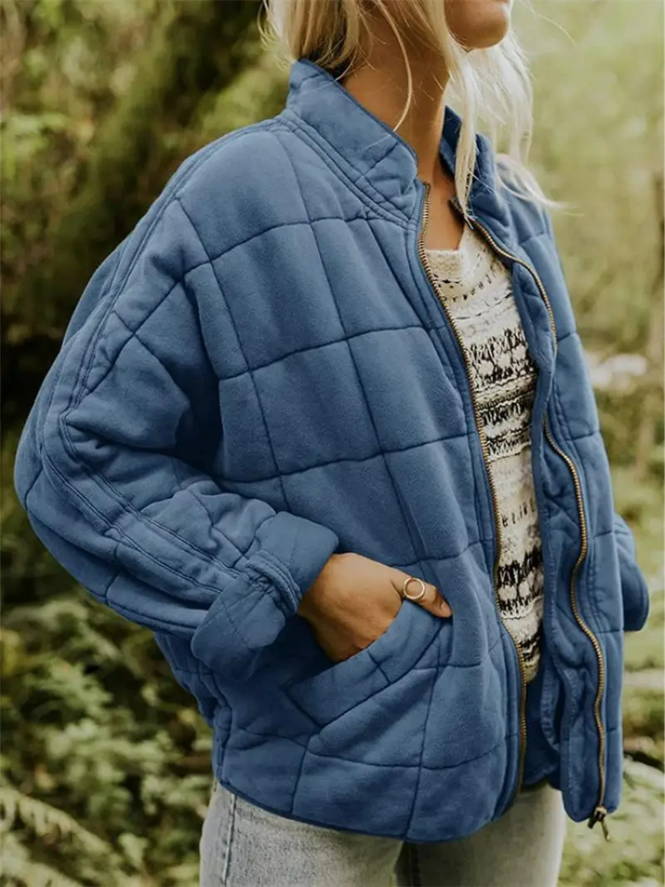Elegant quilted winter jacket for women