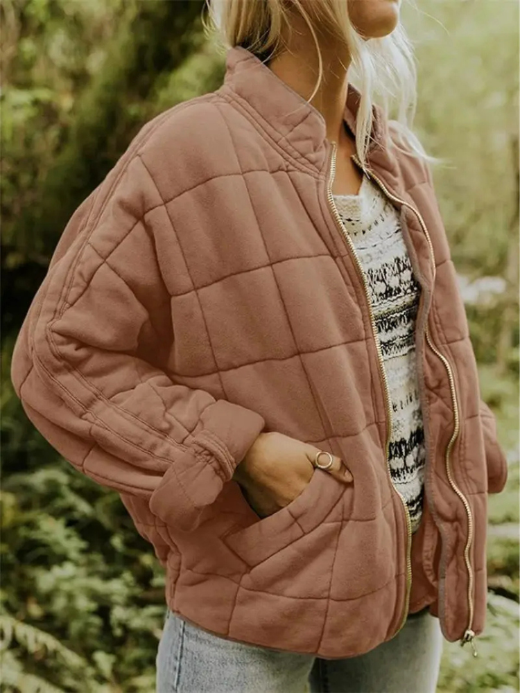 Elegant quilted winter jacket for women