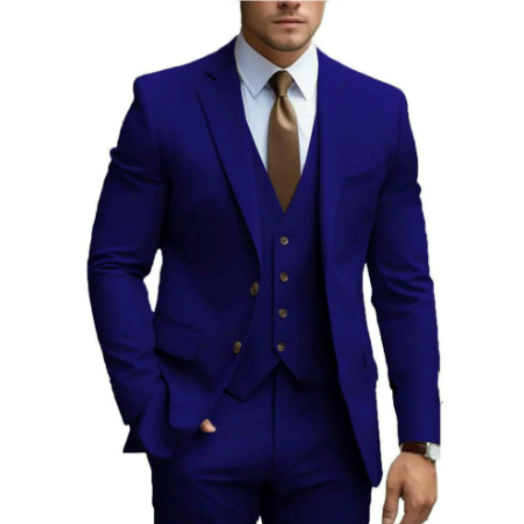 Men's 3-Piece Wedding Suit with Vest