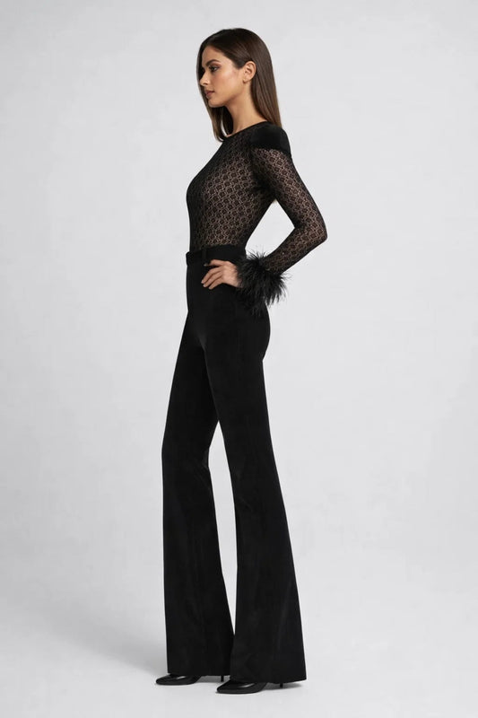 Mono elegante de mujer con pantalones anchos | Todo el año