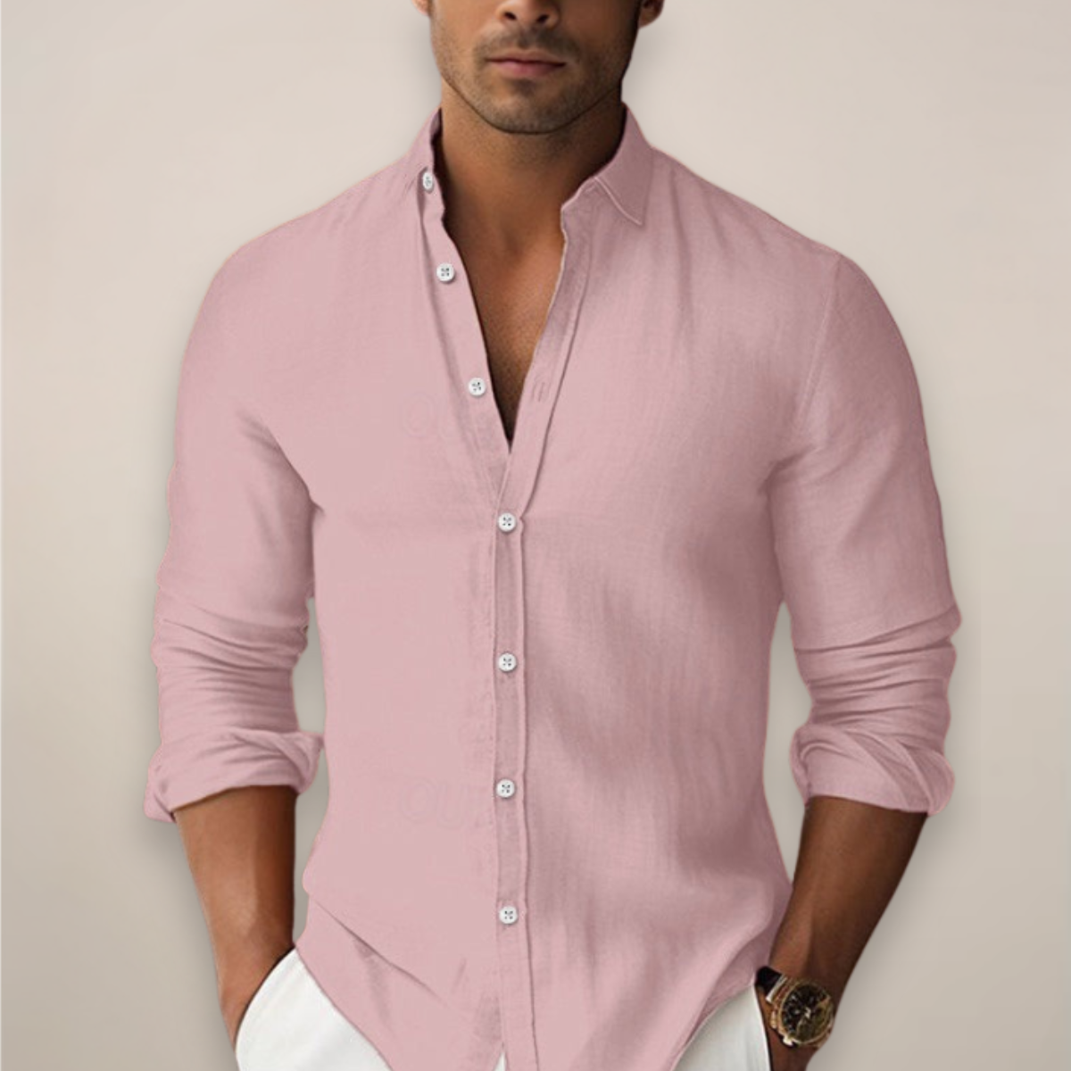 Chemise d'été décontractée pour homme avec boutons sur le devant