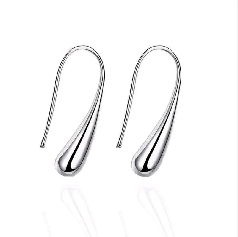 Eva | Women's 4-Piece Teardrop Silver Jewelry Set