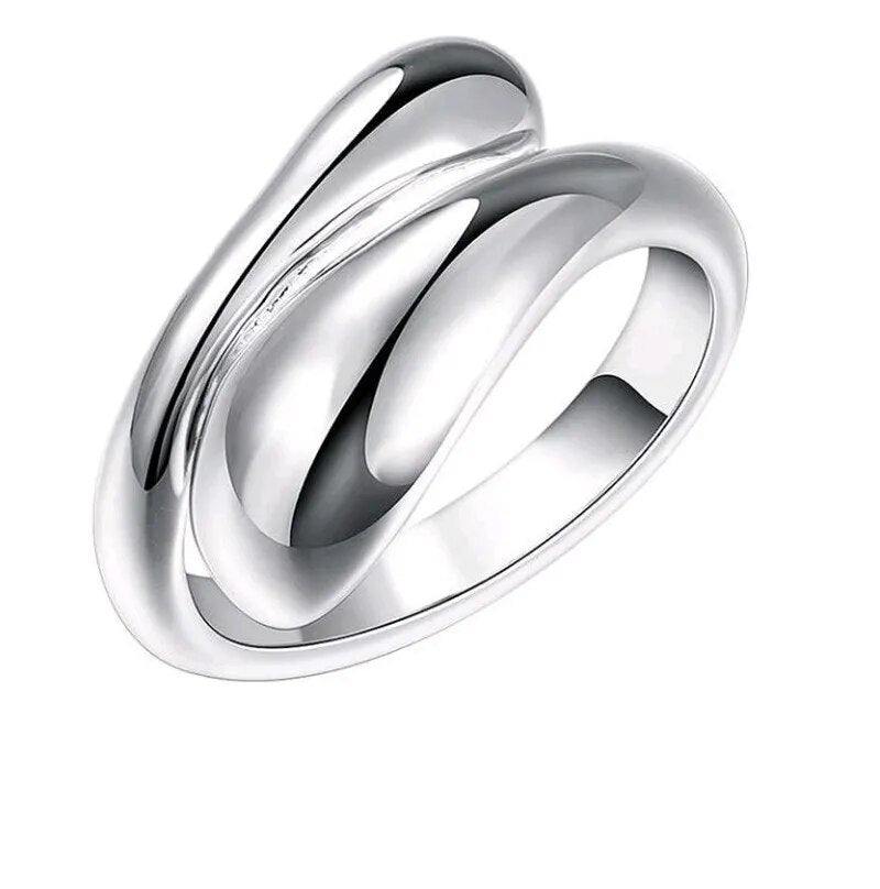 Eva | Women's 4-Piece Teardrop Silver Jewelry Set