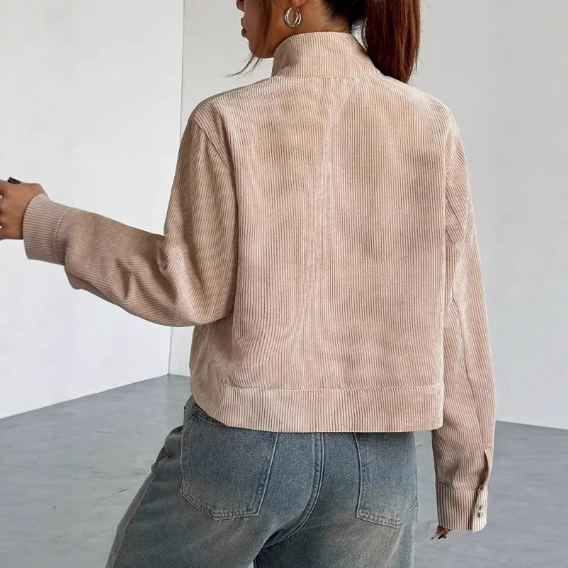 Women's Cropped Corduroy Jacket | Relaxed Fit