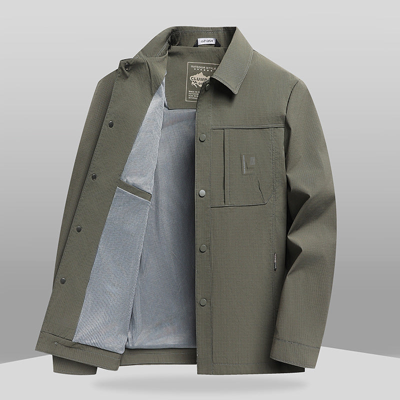 Men's Embossed Texture Jacket | Business Casual Style