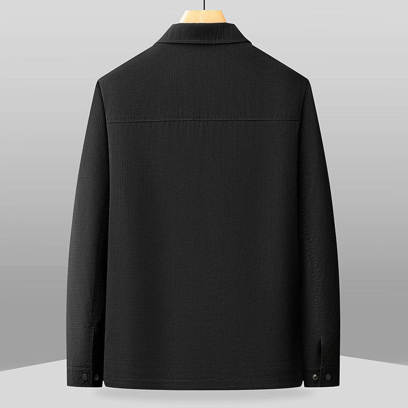 Men's Embossed Texture Jacket | Business Casual Style