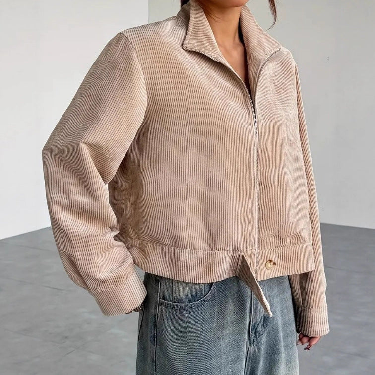 Women's Cropped Corduroy Jacket | Relaxed Fit