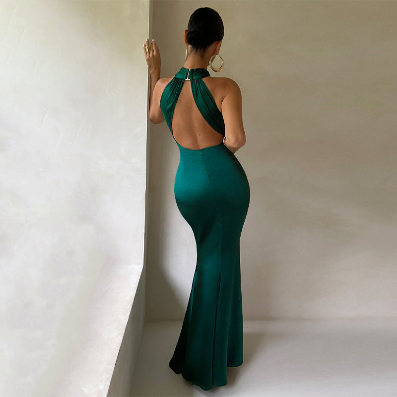 Clara | Elegancka Krzyż z powrotem maxi sukienka