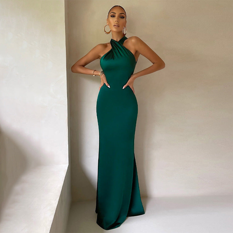 Clara | Elegancka Krzyż z powrotem maxi sukienka