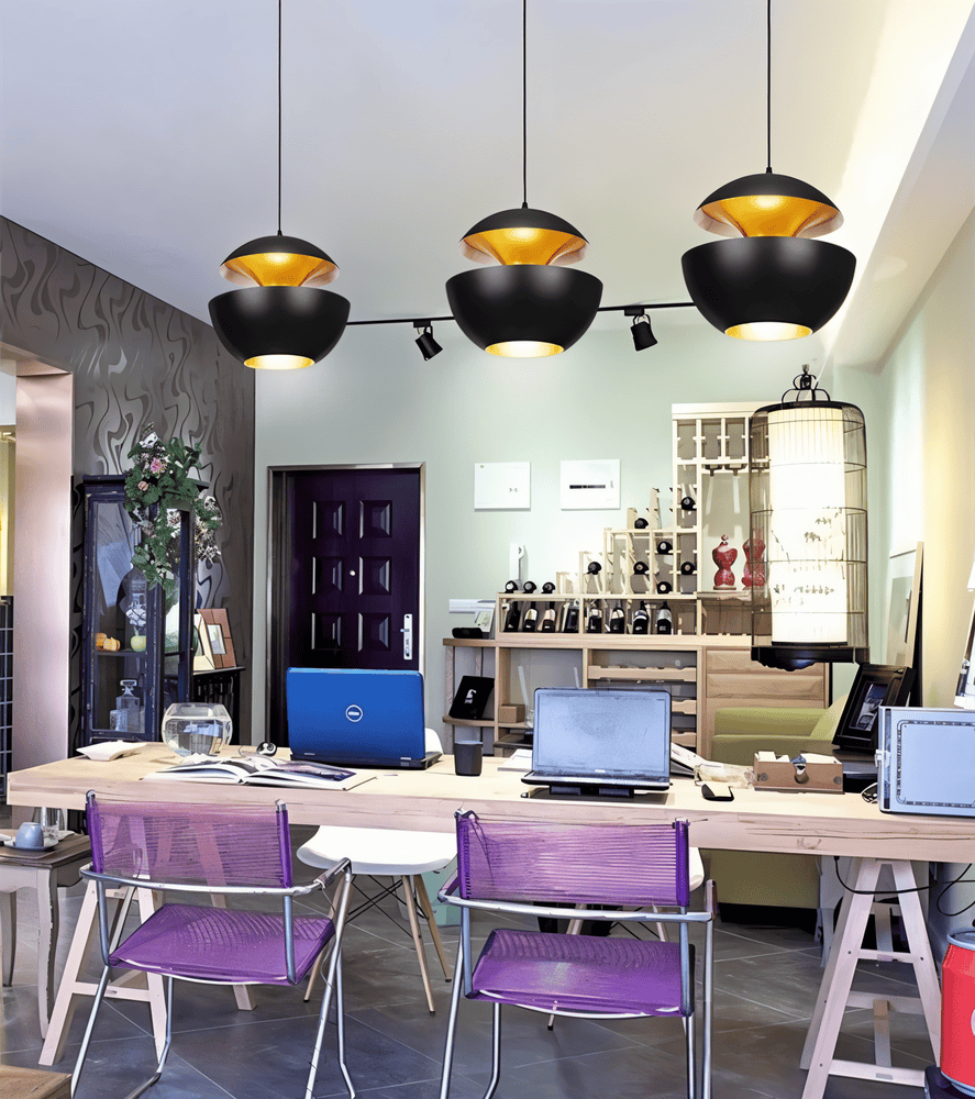 Apple Pendant Lamp | Black and White Solar-Inspired Light