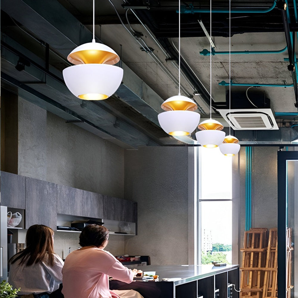 Apple Pendant Lamp | Black and White Solar-Inspired Light