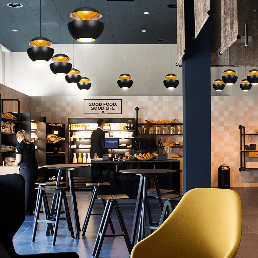 Apple Pendant Lamp | Black and White Solar-Inspired Light