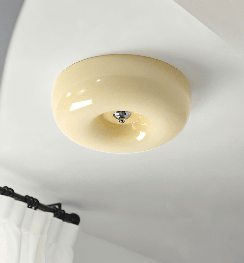 Donut Ceiling Lamp | Modern Scandinavian Pendant Lamp in White Glass