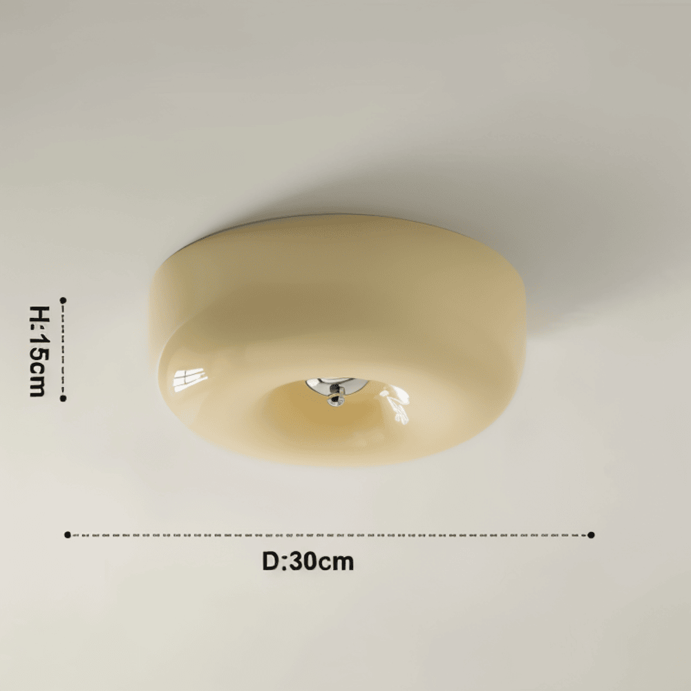 Donut Ceiling Lamp | Modern Scandinavian Pendant Lamp in White Glass